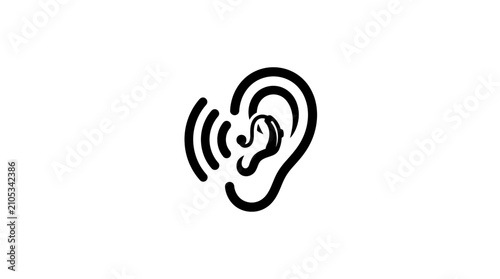 Obraz na płótnie Human Ear Hearing Organ Anatomy.