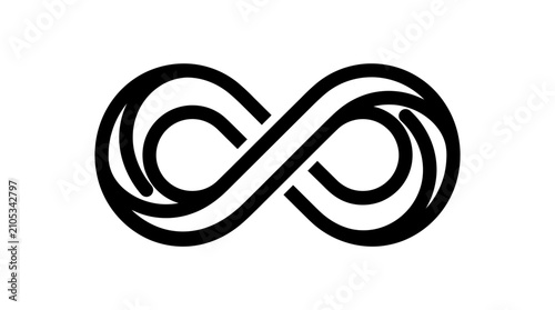 Foto Infinity Symbol Black Line Art.