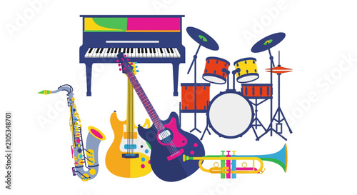 Musical instruments for music making.
