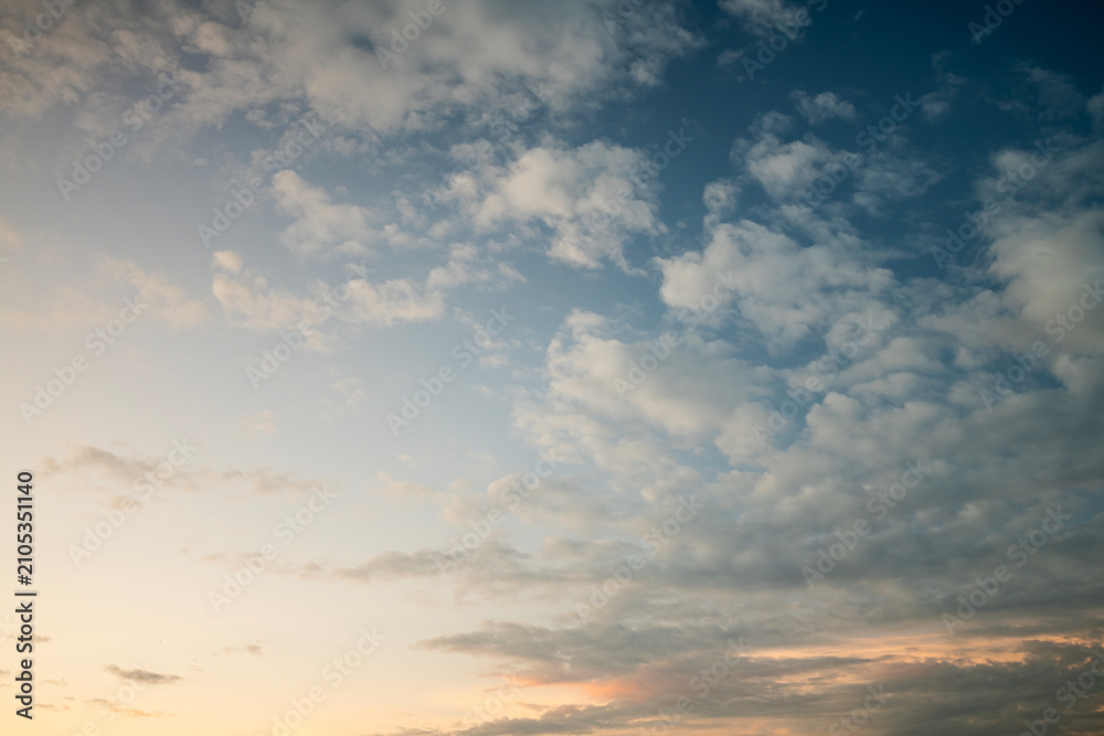 Fototapeta premium Blue Sky with White Clouds Forming a Natural Background