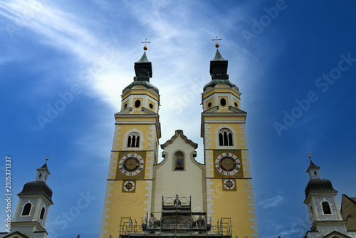 Bressanone Cathedral (Cathedral of Santa Maria Assunta and San Cassiano), located in the Piazza del Duomo in Bressanone, South Tyrol, Italy.