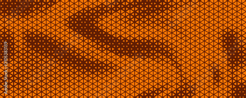 Abstract red, orange and yellow triangle shapes vector background