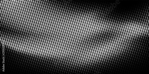Schilderij op canvas Black and white abstract geometric pattern with halftone effect for sporty background