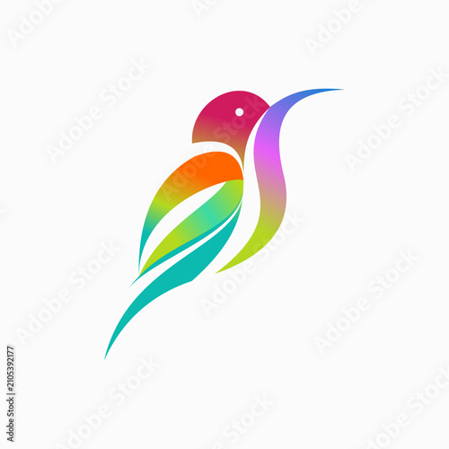 hummingbird logo vector template