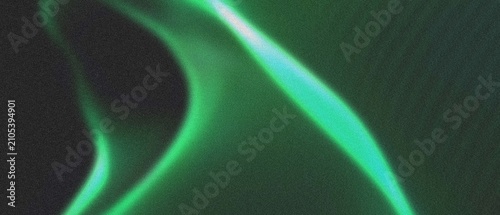 Φωτογραφία Vibrant neon green light trails curve gracefully across a deep dark background c