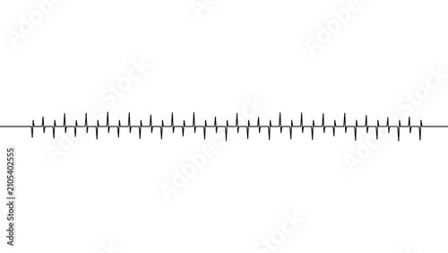 Konstfotografi Audio waveform displays a subtle and consistent pattern of sound energy that remains uniform across the center line to provide a clean and professional graphic element suitable for audio interfaces
