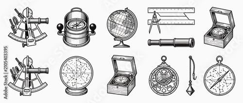 Vintage Navigation Instruments Collection