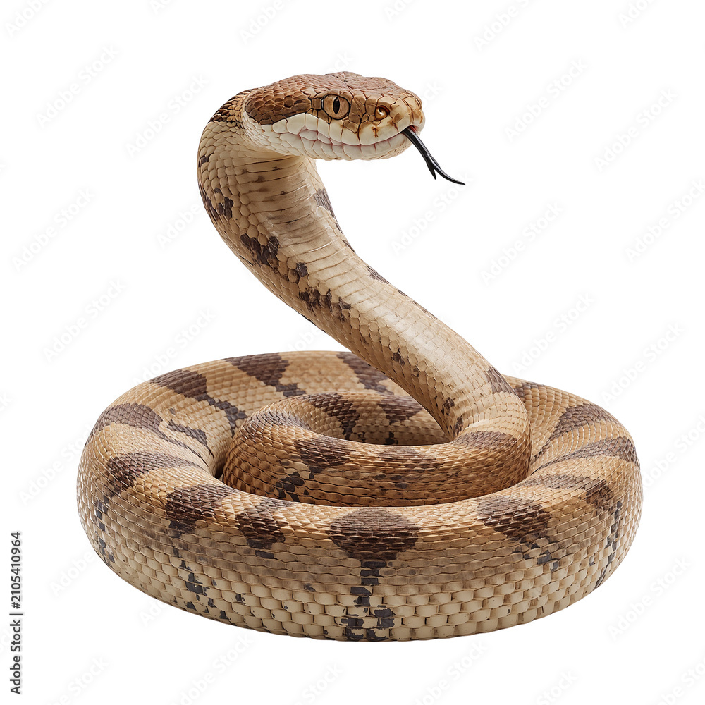 Obraz premium Coiled Precision A Studio Portrait of the Rattlesnake