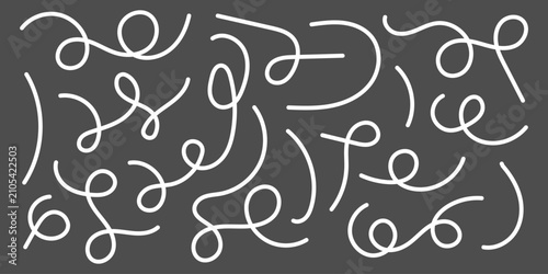 Fotografie Abstract doodle squiggles, bold wavy lines and swirls