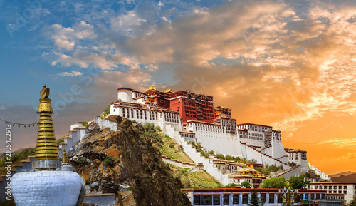The Potala Palace at Twilight, Lhasa Tibet
