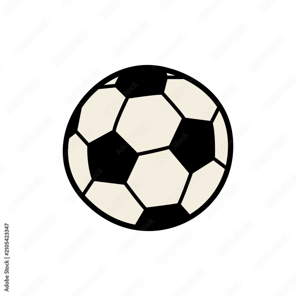 Fototapeta premium Vector image of a soccer ball, in doodle style. Used for sports themes as stickers, icons, decorative elements