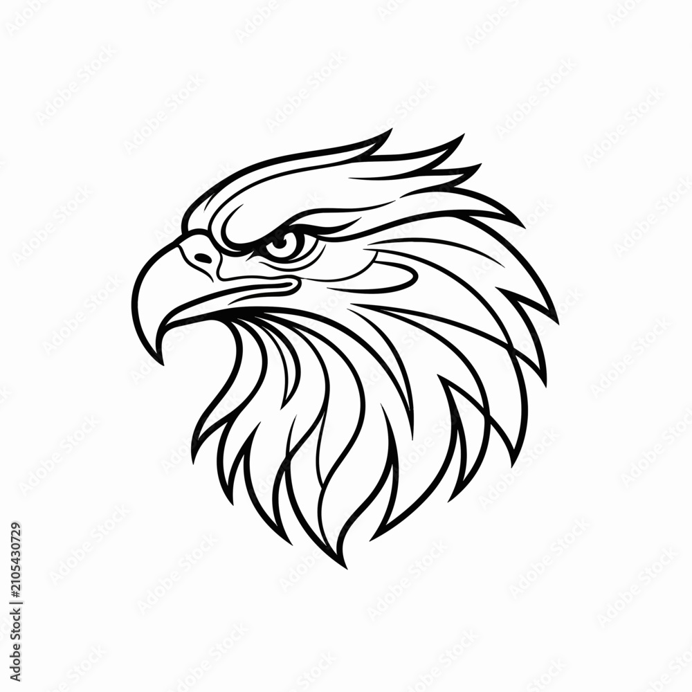 Fototapeta premium eagle head vector
