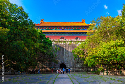 Ming Xiaoling Mausoleum Gate, Nanjing China with Traditional Architecture