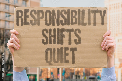 Tableau sur toile "Responsibility Shifts Quiet" Obligations can creep onto one person