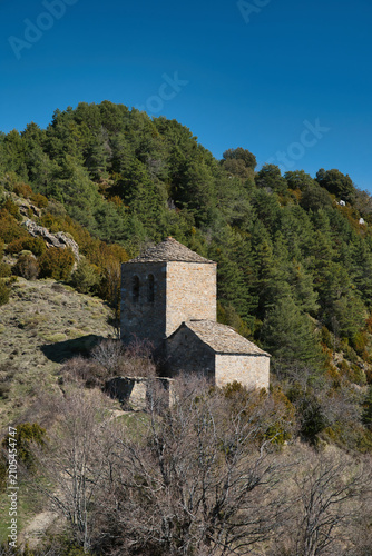 The Chapel of the Virgin of Fajanillas, located in the municipality of Tella, in the province of Huesca, Aragon.
