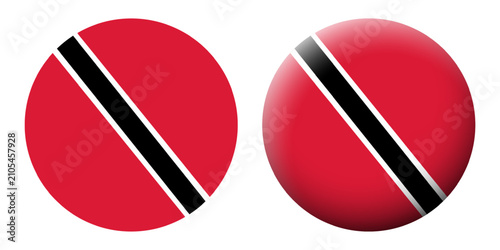 Vector illustration of Trinidad and Tobago flag set on transparent background