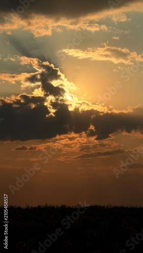 sunset in the sky