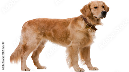 Valokuva Golden Retriever dog standing, looking to the side