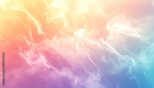 Dreamy Pastel Smoke Background with Soft Colors and Ethereal Texture.