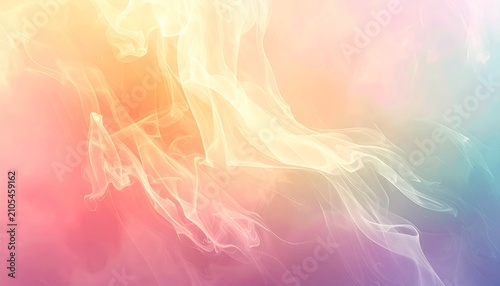 Dreamy Pastel Smoke Background with Ethereal Texture and Soft Colors.