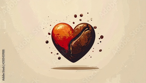 Heart of Coffee - A Symbol of Love and Warmth.