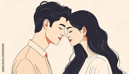 Romantic Embrace - A Couples Tender Moment of Connection and Love.