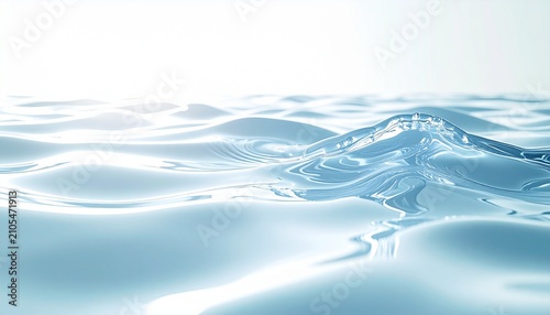 白と水色の水面波紋グラデーション背景