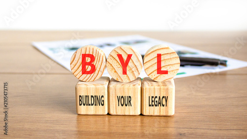 Cuadro en lienzo BYL building your legacy symbol
