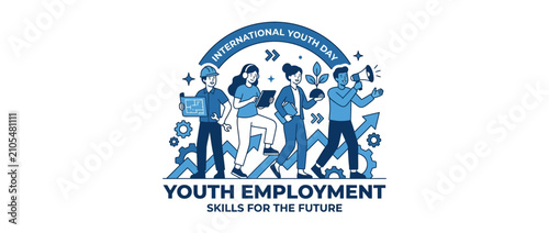 Diverse youth team advancing careers and skills for future employment