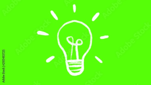 Animated Light Bulb Idea Icon Reveal