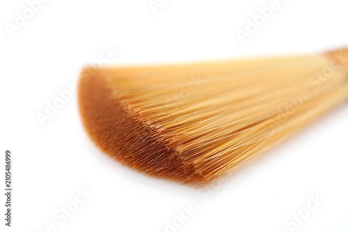 Close up of natural makeup brush with bristles