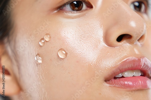 Close-up of skin with small moles