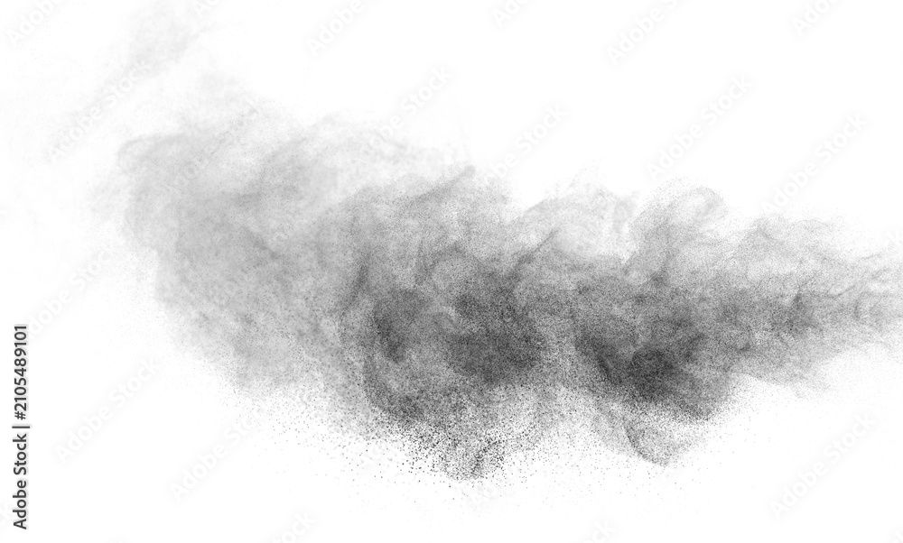 Obraz premium black smoke steam spray, and abstract vapor water isolated on a white background. concept of texture cold mist or hot vapor