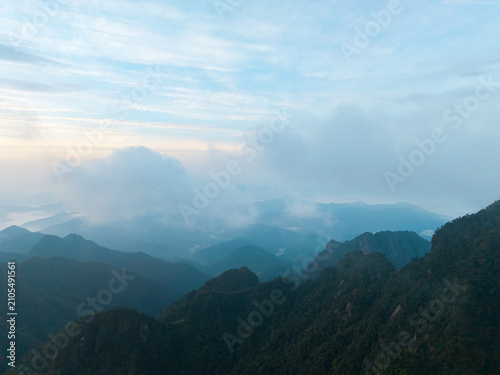 Photography The beautiful landscape of Sanqingshan Mountain in Jiangxi China shows rocky pea