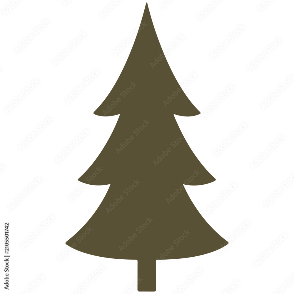 Fototapeta premium vector christmas tree illustration of white background