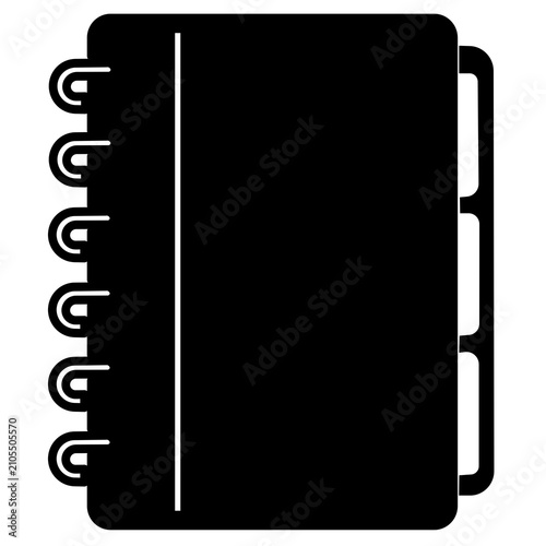 фотографія black notebook icon
