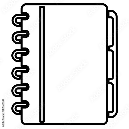 Fotografie vector illustration of a blank notebook