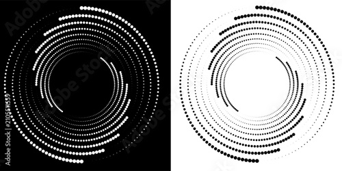 Quadro su tela Abstract background with lines in circle