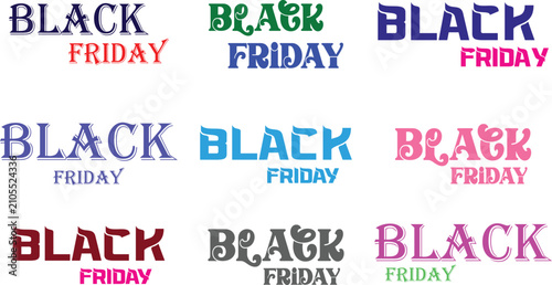 Fotografie Black friday sale text graphic design with eye catching promotion discount