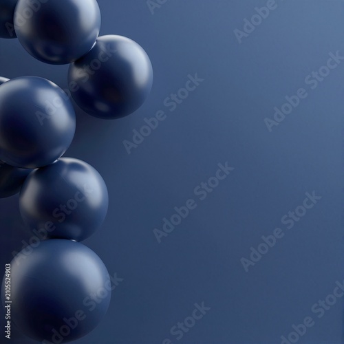 Abstract Blue Spheres Minimalist Background Design