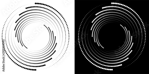 Foto Abstract background with lines in circle