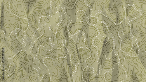 Quadro su tela Abstract topographic map texture background with dotted line camouflage pattern