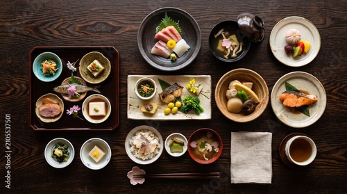 Gastronomía japonesa auténtica, escenas culinarias premium con estética minimalista y espacio negativo