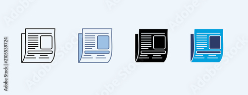 Catchy Headline Multiple Icon Set Illustration Vector