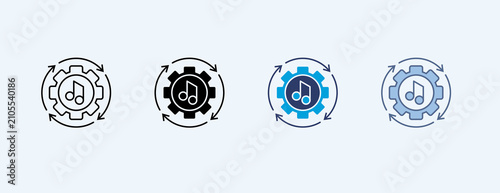 Tone Consistency Multiple Icon Set Illustration Vector