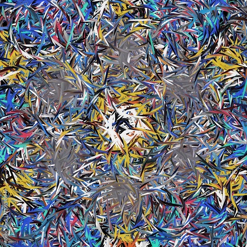 Circular multiple hues texture