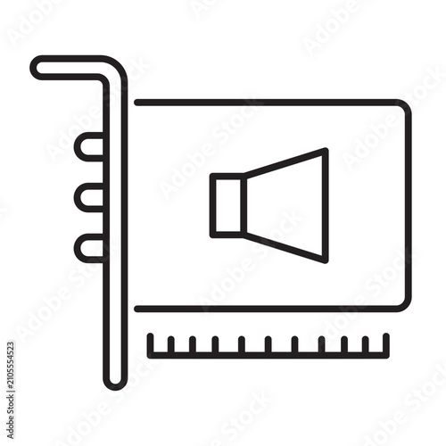 Computer Sound Card Icon for Technology