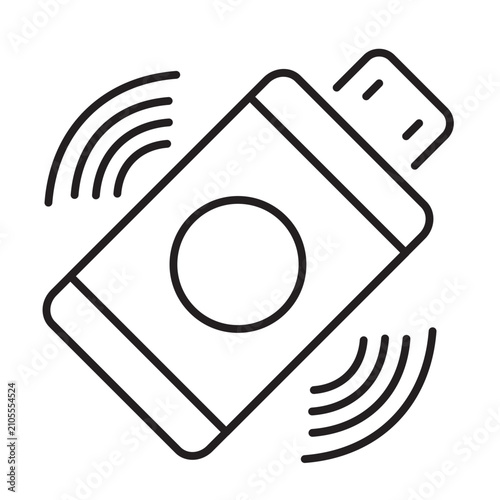 Mobile Phone Icon Vibration Alert