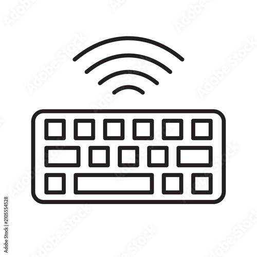 Wireless Keyboard Icon Outline