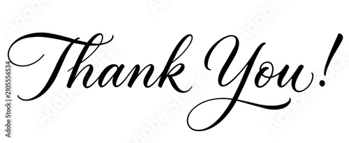 Elegant signature thank you text design